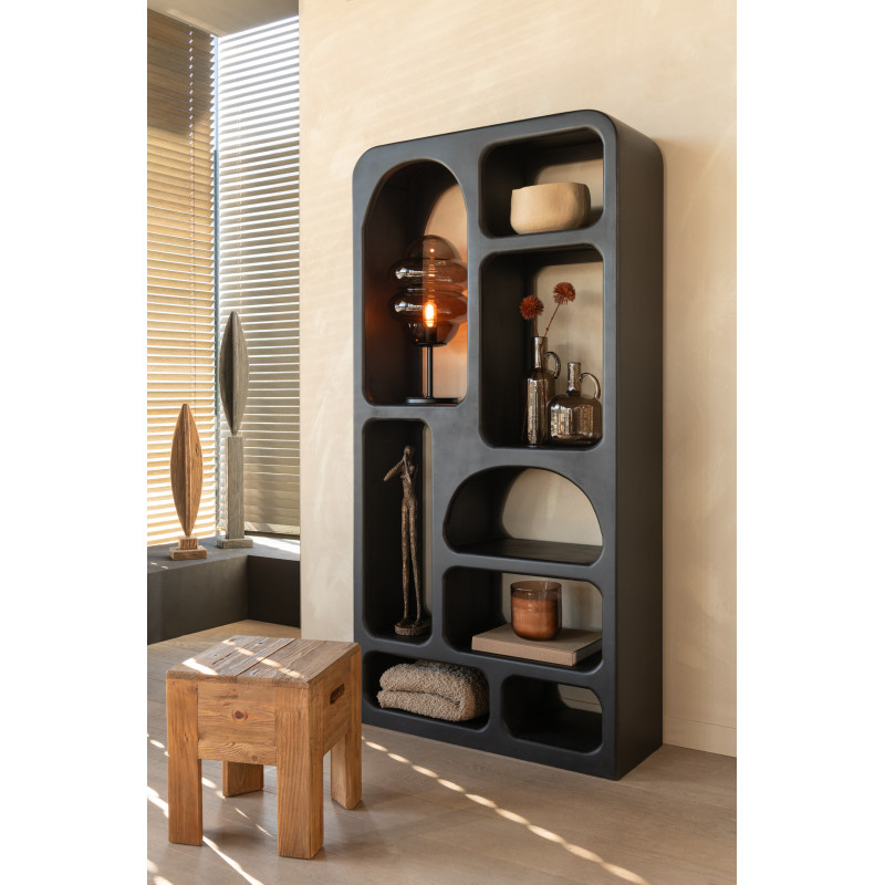 Grande Déco sur pied moderne Plume Hauteur 115 cm en Bois de pin Noir Luke - 2