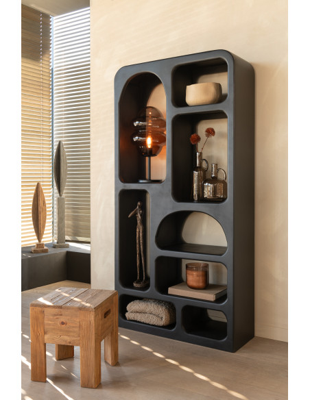 Grande Déco sur pied moderne Plume Hauteur 115 cm en Bois de pin Noir Luke - 2