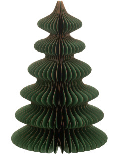 Sapin de Noël moderne Hauteur 38 cm en Papier Vert Cuivré Clorven - 1