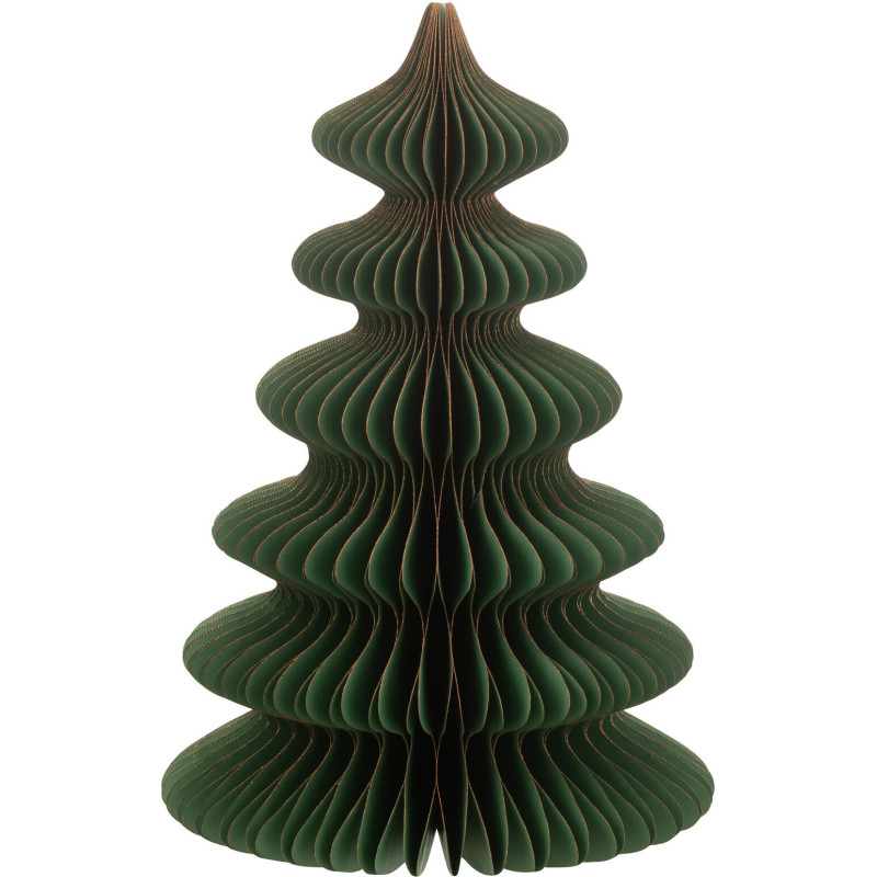 Sapin de Noël moderne Hauteur 38 cm en Papier Vert Cuivré Clorven - 1