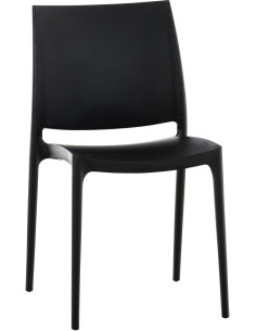 Chaise moderne en Polypropylène Noir Zovia - 1
