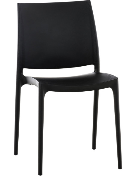 Chaise moderne en Polypropylène Noir Zovia - 1