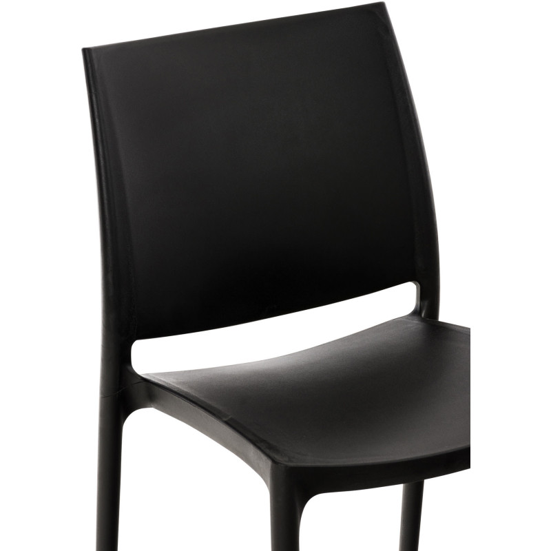 Chaise moderne en Polypropylène Noir Zovia - 4
