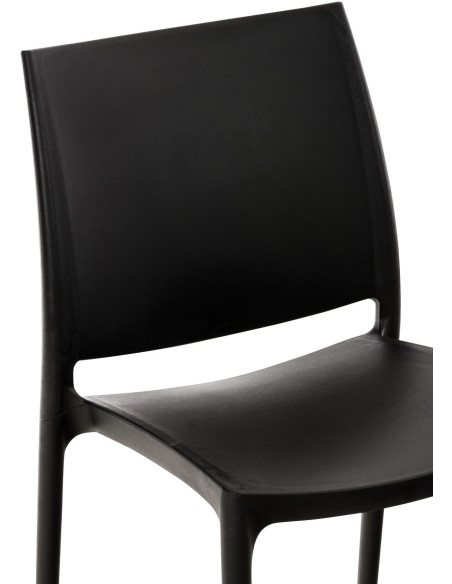 Chaise moderne en Polypropylène Noir Zovia - 4