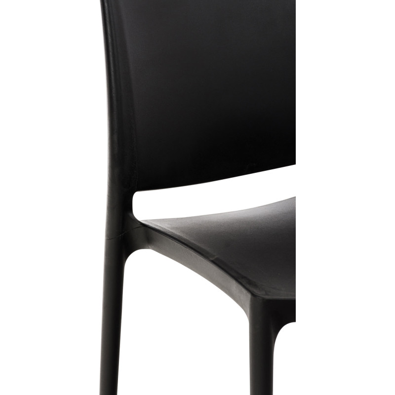 Chaise moderne en Polypropylène Noir Zovia - 5