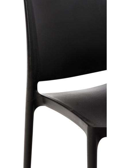 Chaise moderne en Polypropylène Noir Zovia - 5