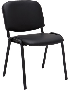 Chaise moderne en Polyuréthane Noir Métal Noir Aliora - 1