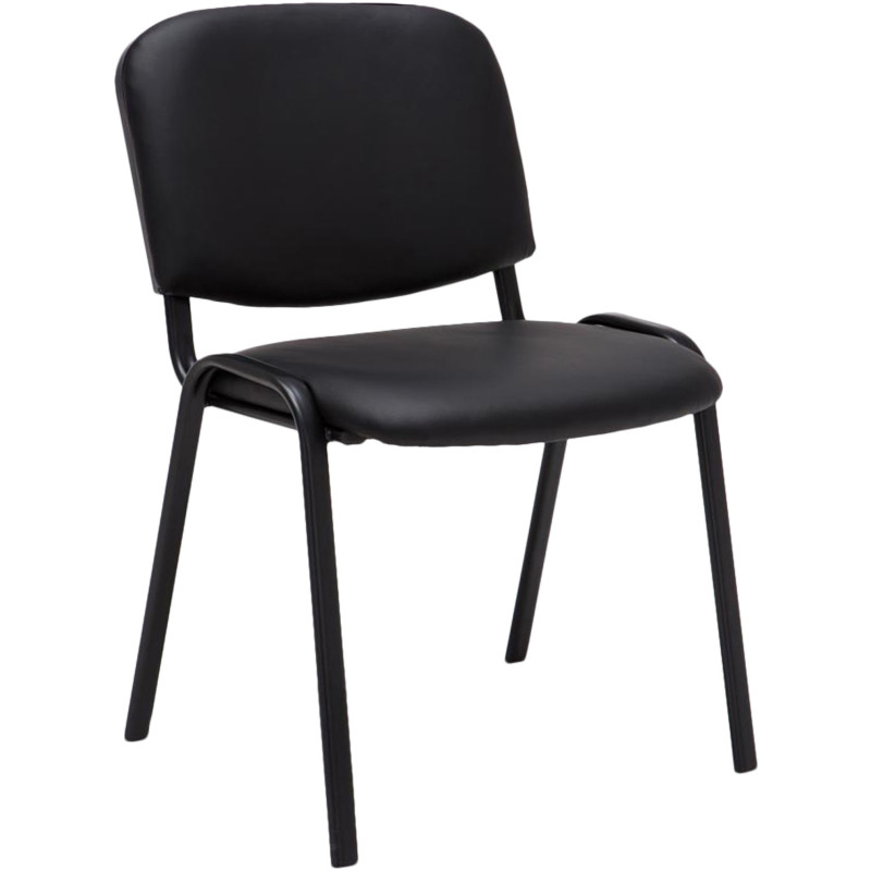 Chaise moderne en Polyuréthane Noir Métal Noir Aliora - 1