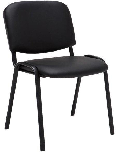Chaise moderne en Polyuréthane Noir Métal Noir Aliora - 1