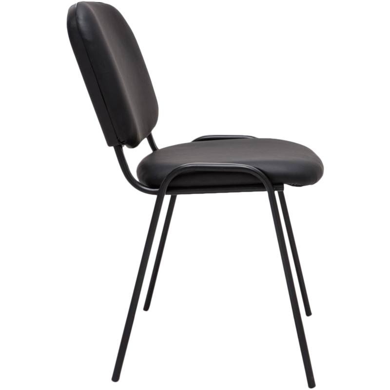 Chaise moderne en Polyuréthane Noir Métal Noir Aliora - 4