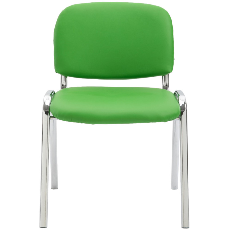 Chaise moderne en Polyuréthane Vert Métal Argenté Velyria - 2