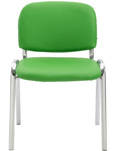 Chaise moderne en Polyuréthane Vert Métal Argenté Velyria - 2