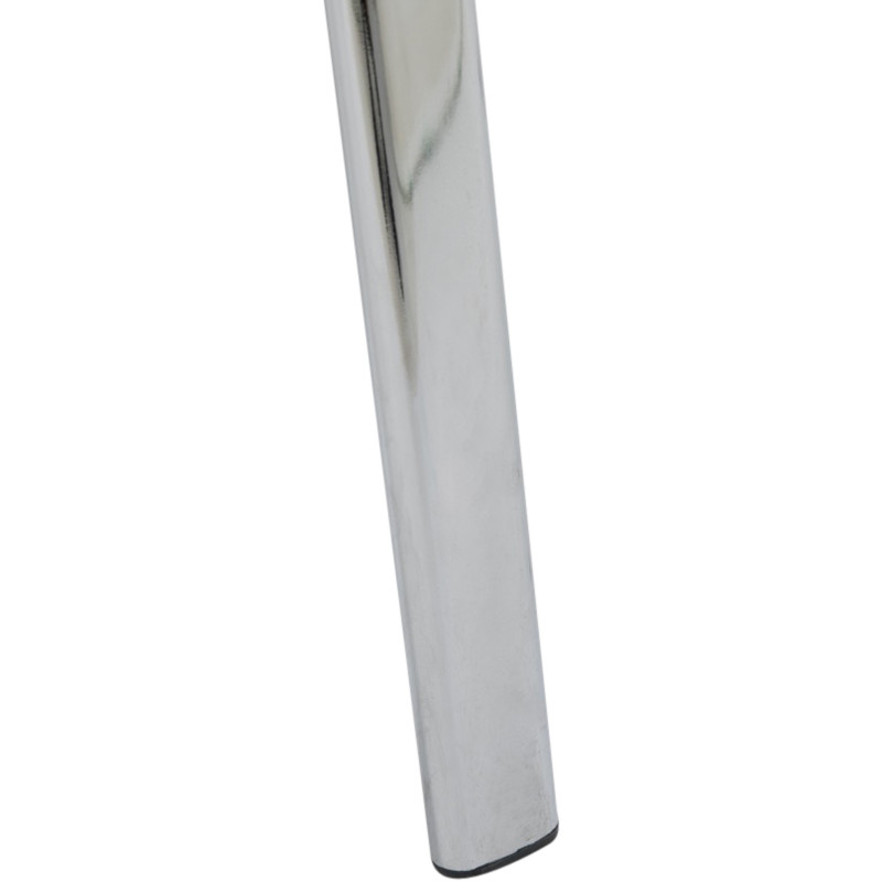 Chaise moderne en Polyuréthane Blanc Métal Argenté Velyria - 4