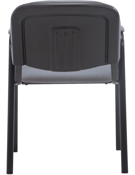 Chaise moderne avec accoudoirs en Tissu Gris Métal Noir Mariala - 3