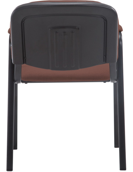 Chaise moderne avec accoudoirs en Tissu Marron Métal Noir Mariala - 3