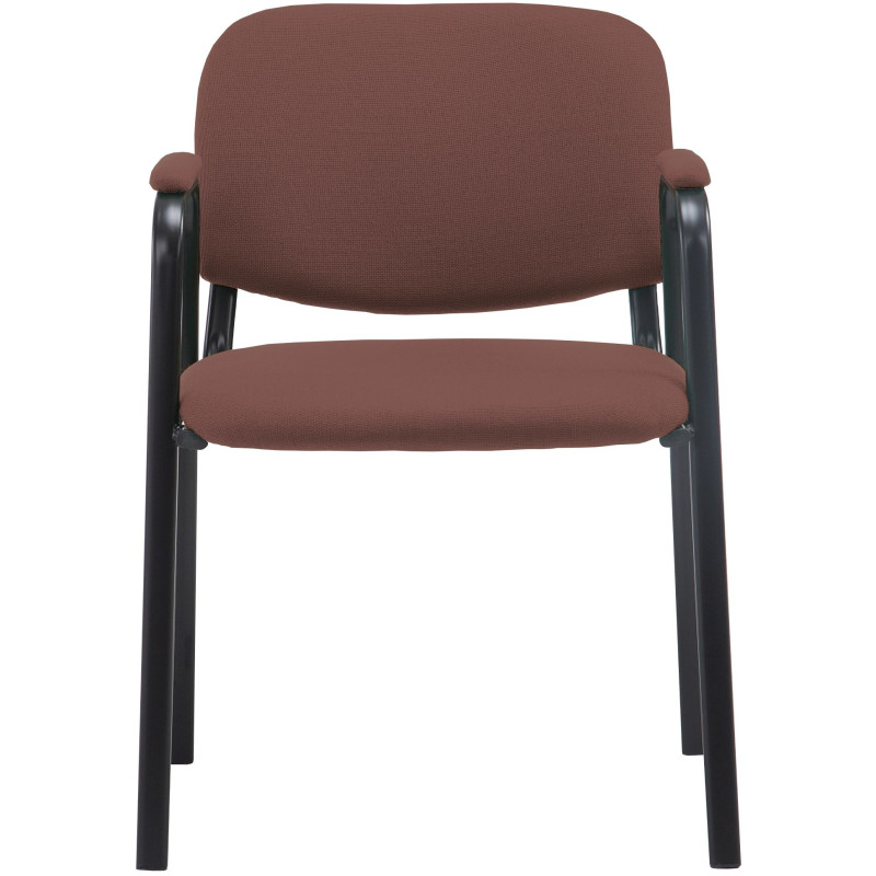 Chaise moderne avec accoudoirs en Tissu Marron Métal Noir Mariala - 5