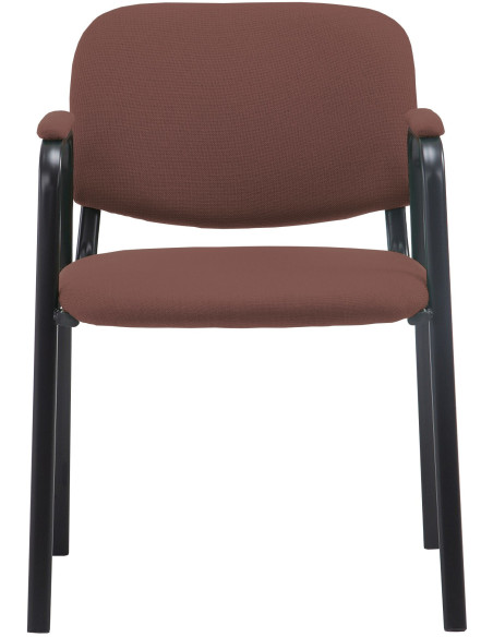 Chaise moderne avec accoudoirs en Tissu Marron Métal Noir Mariala - 5