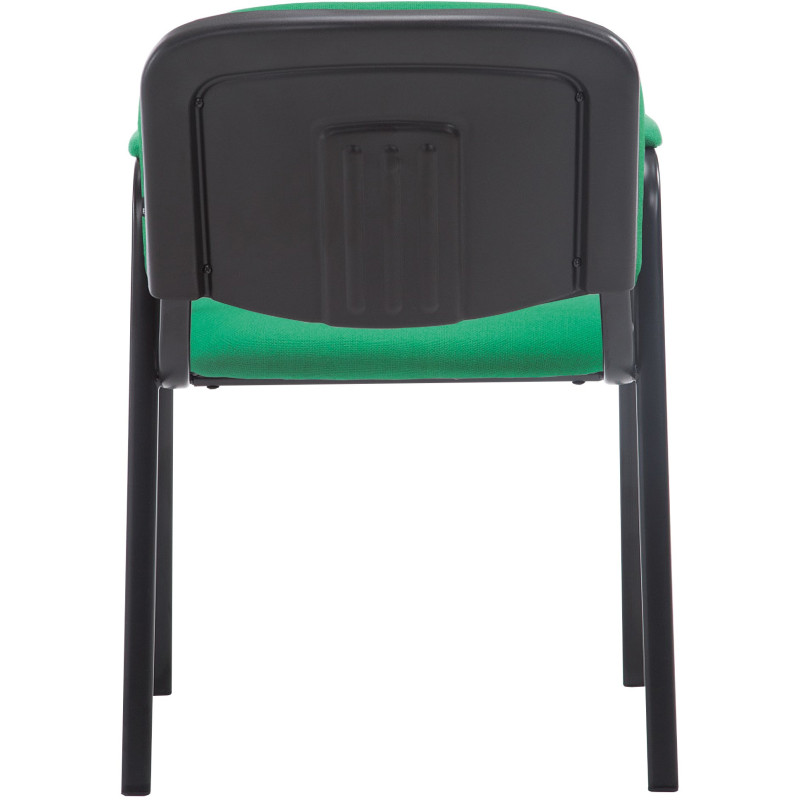 Chaise moderne avec accoudoirs en Tissu Vert Métal Noir Mariala - 3