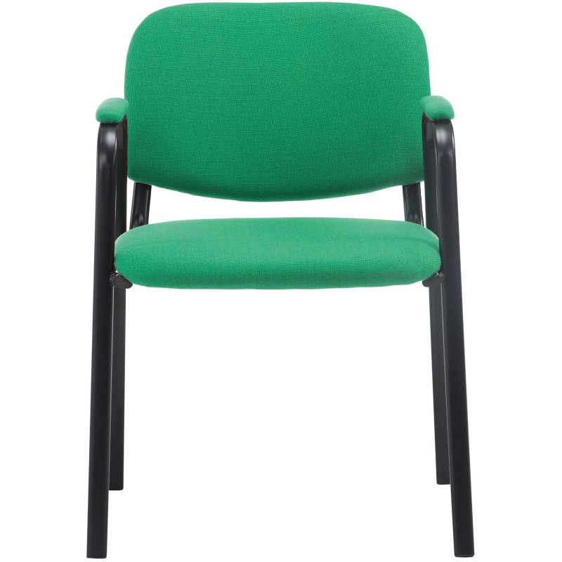 Chaise moderne avec accoudoirs en Tissu Vert Métal Noir Mariala - 5