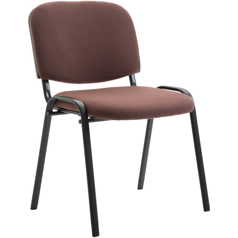 Chaise moderne en Tissu Marron Métal Noir Cyliera - 1