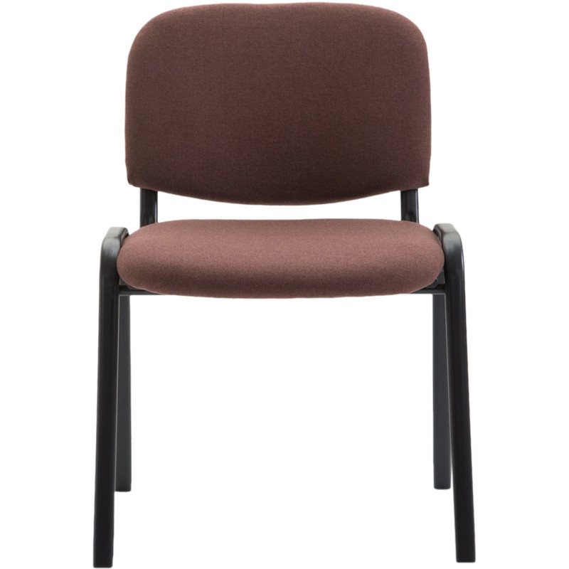 Chaise moderne en Tissu Marron Métal Noir Cyliera - 2