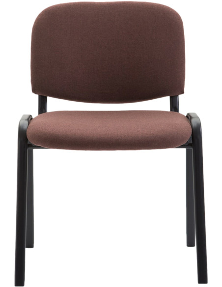 Chaise moderne en Tissu Marron Métal Noir Cyliera - 2