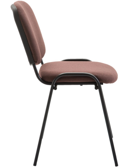 Chaise moderne en Tissu Marron Métal Noir Cyliera - 3