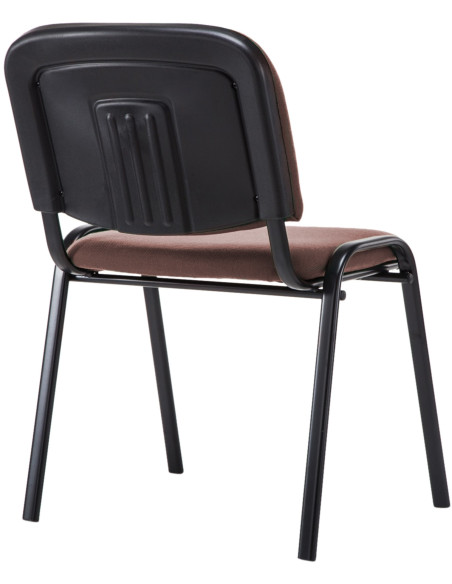 Chaise moderne en Tissu Marron Métal Noir Cyliera - 4