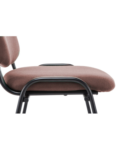 Chaise moderne en Tissu Marron Métal Noir Cyliera - 6