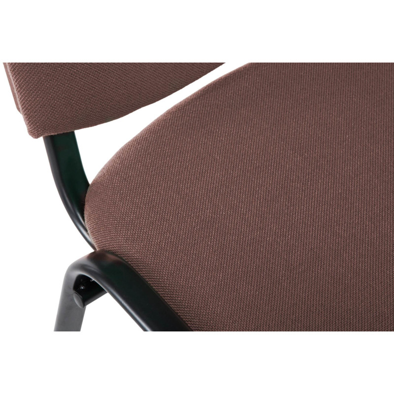 Chaise moderne en Tissu Marron Métal Noir Cyliera - 7