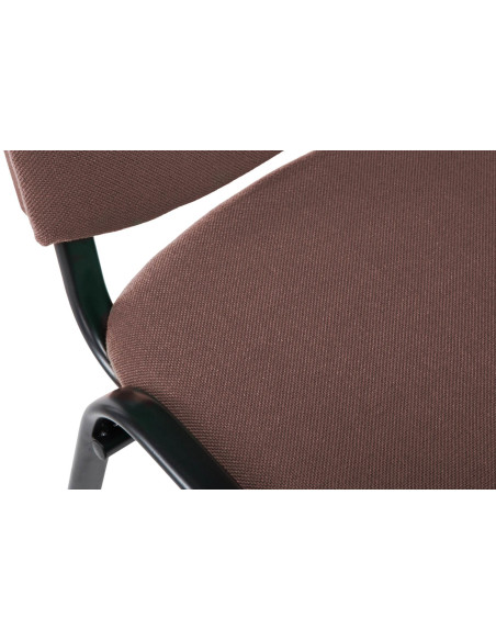 Chaise moderne en Tissu Marron Métal Noir Cyliera - 7