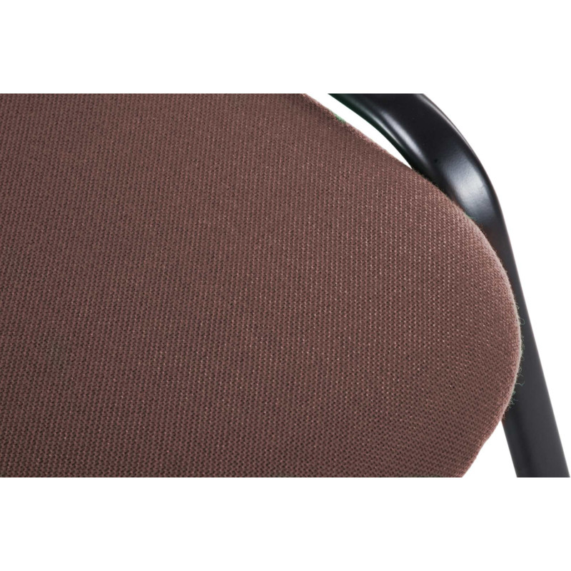 Chaise moderne en Tissu Marron Métal Noir Cyliera - 8