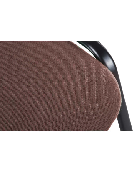 Chaise moderne en Tissu Marron Métal Noir Cyliera - 8