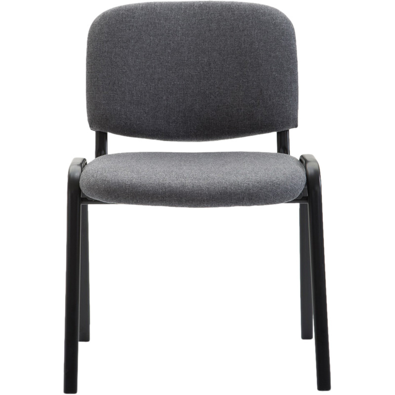 Chaise moderne en Tissu Gris Métal Noir Cyliera - 2