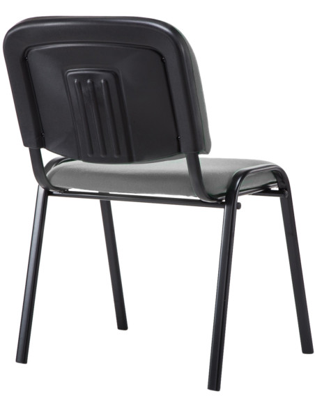 Chaise moderne en Tissu Gris Métal Noir Cyliera - 4