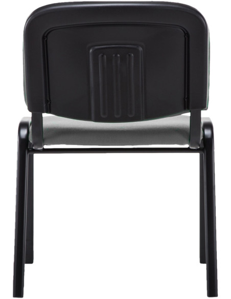 Chaise moderne en Tissu Gris Métal Noir Cyliera - 5