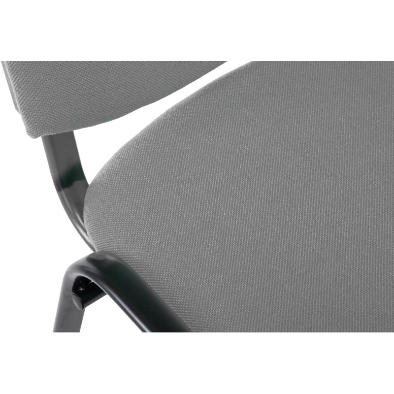 Chaise moderne en Tissu Gris Métal Noir Cyliera - 7