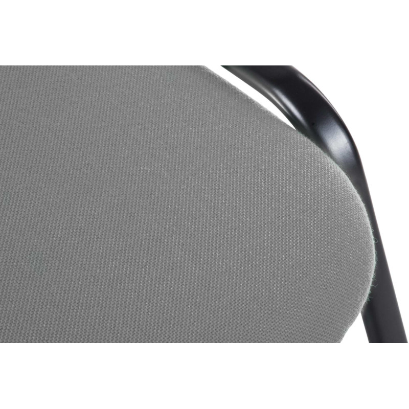 Chaise moderne en Tissu Gris Métal Noir Cyliera - 8