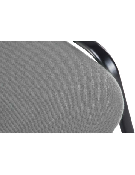 Chaise moderne en Tissu Gris Métal Noir Cyliera - 8