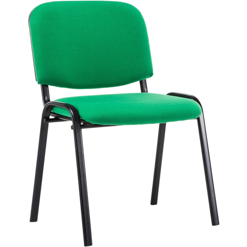 Chaise moderne en Tissu Vert Métal Noir Cyliera - 1