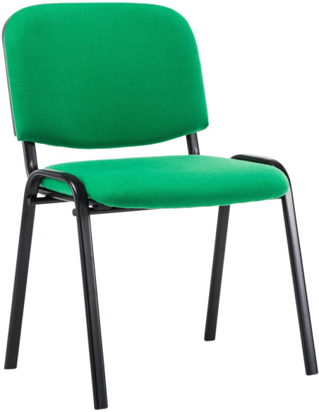 Chaise moderne en Tissu Vert Métal Noir Cyliera - 1