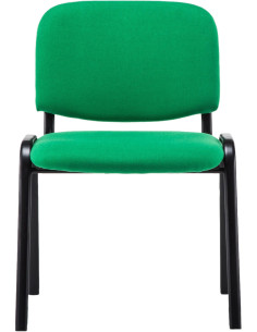 Chaise moderne en Tissu Vert Métal Noir Cyliera - 1 2