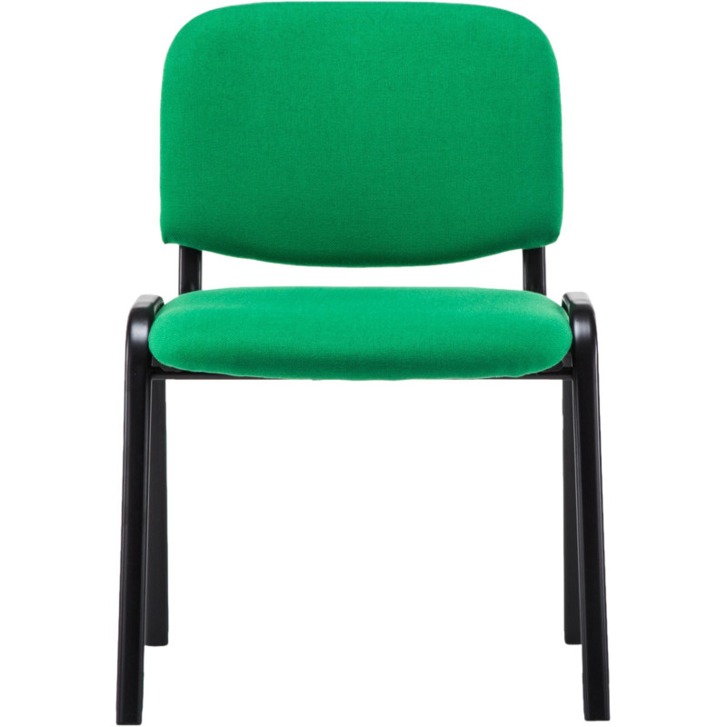 Chaise moderne en Tissu Vert Métal Noir Cyliera - 2