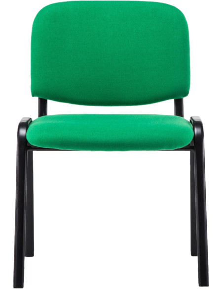 Chaise moderne en Tissu Vert Métal Noir Cyliera - 2