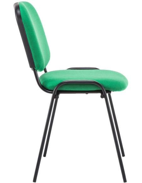 Chaise moderne en Tissu Vert Métal Noir Cyliera - 3