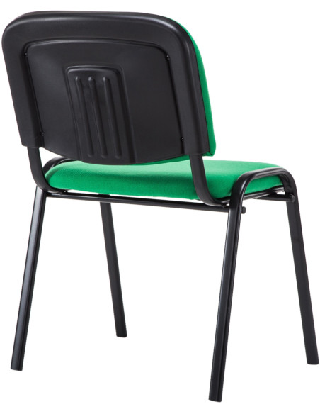 Chaise moderne en Tissu Vert Métal Noir Cyliera - 4