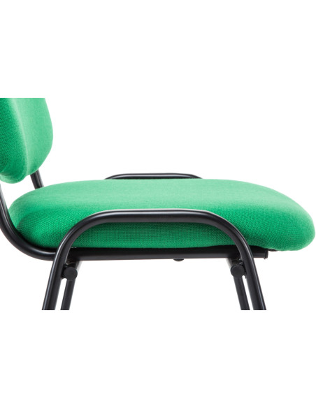 Chaise moderne en Tissu Vert Métal Noir Cyliera - 6