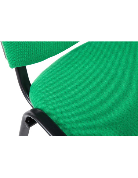 Chaise moderne en Tissu Vert Métal Noir Cyliera - 7