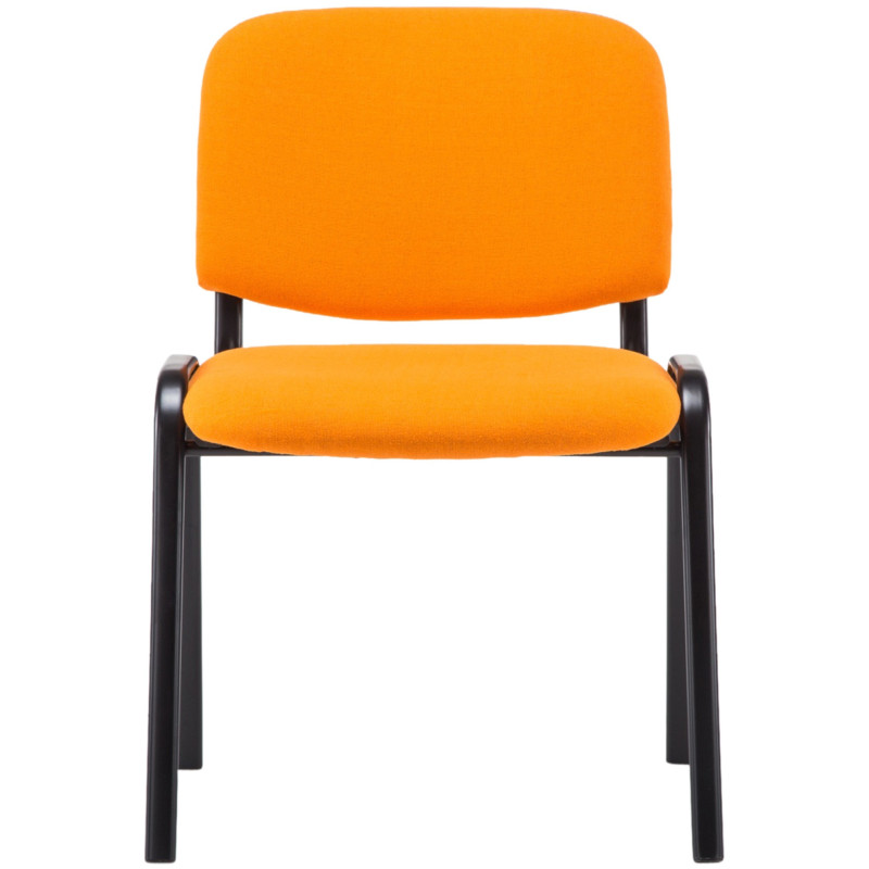 Chaise moderne en Tissu Orange Métal Noir Cyliera - 2