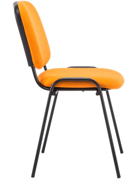 Chaise moderne en Tissu Orange Métal Noir Cyliera - 3